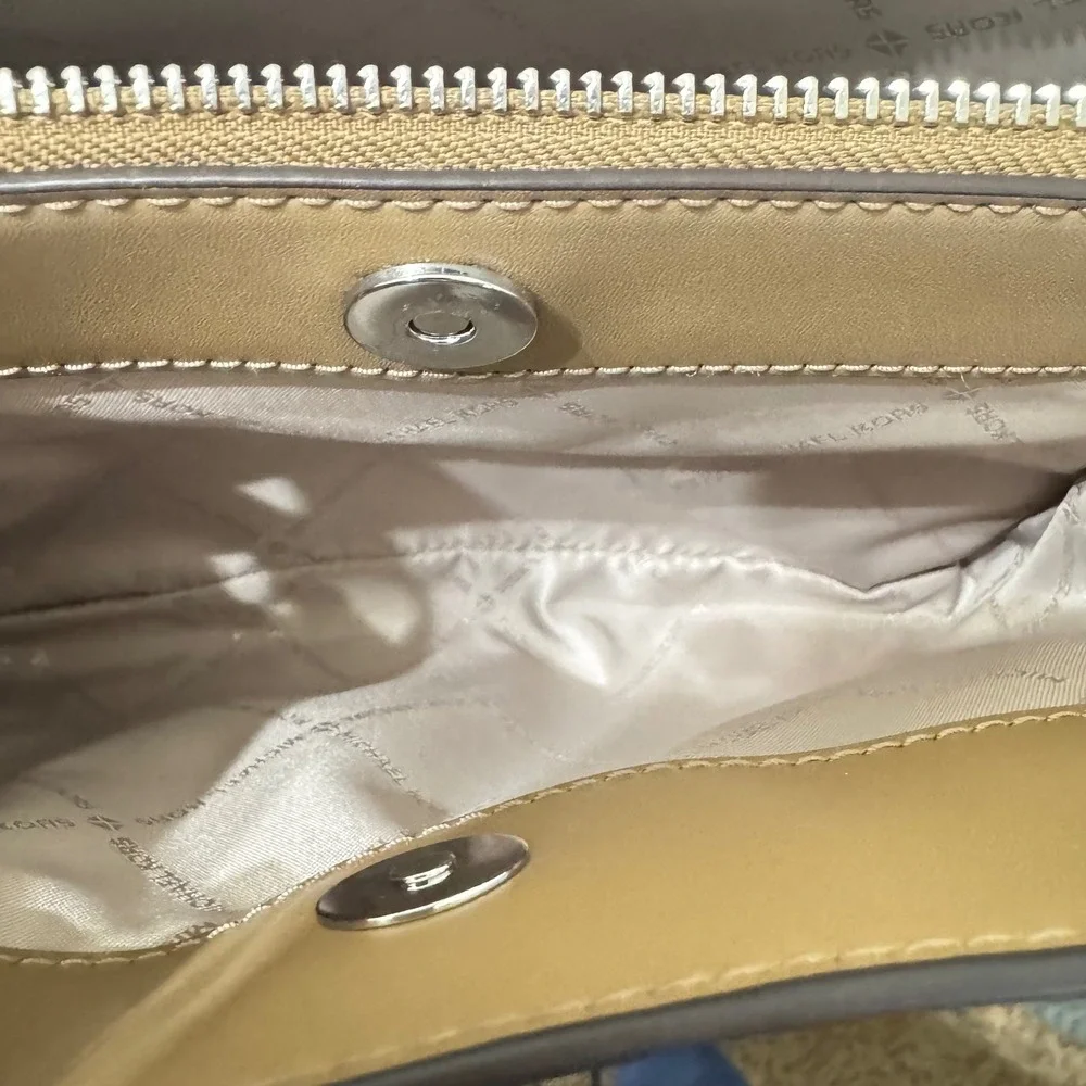 Michael Kors Small Camille Dark‎ Khaki saffiano Leather Satchel Handbag